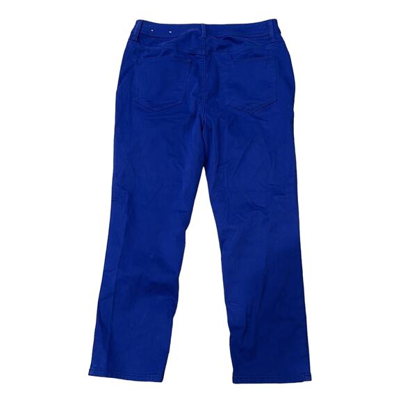 Chico's Women's Sateen Slim Crops Cobalt Blue Pant Size S/4 - Picture 3 of 9